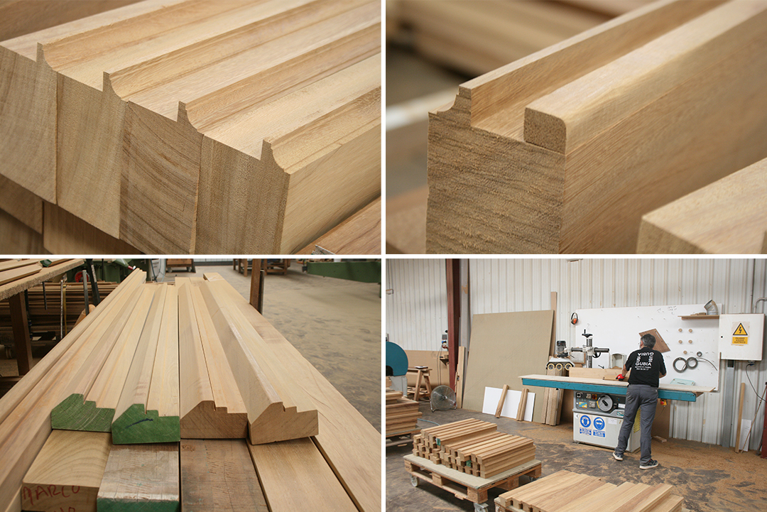 Profiles and preliminary works for the shaping of wood joinery